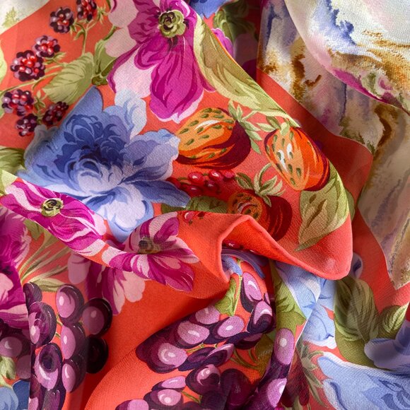 Gucci Oversized Silk Chiffon Shawl Wrap Oversized Scarf EUC - Picture 14 of 14